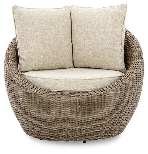 Danson Swivel Lounge with Cushion (Set of 2) Outdoor Seating Ashley Furniture