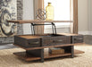 Stanah Coffee Table with Lift Top Cocktail Table Lift Ashley Furniture