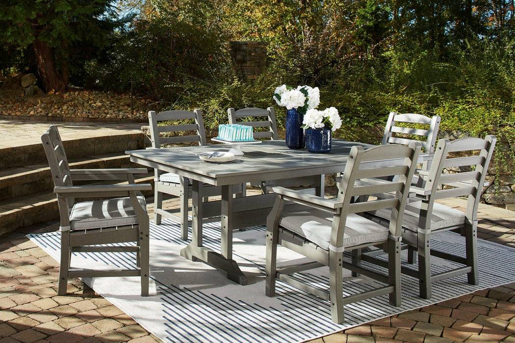 Visola Outdoor Dining Table with 6 Chairs Outdoor Seating Set Ashley Furniture