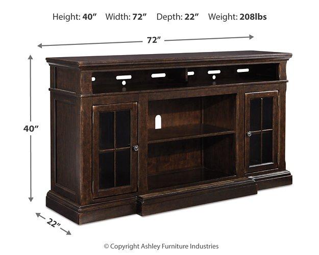 Roddinton 72" TV Stand with Electric Fireplace TV Stand Ashley Furniture