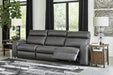 Samperstone Power Reclining Sectional Sectional Ashley Furniture