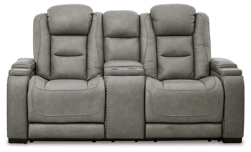 The Man-Den Power Reclining Loveseat with Console Loveseat Ashley Furniture