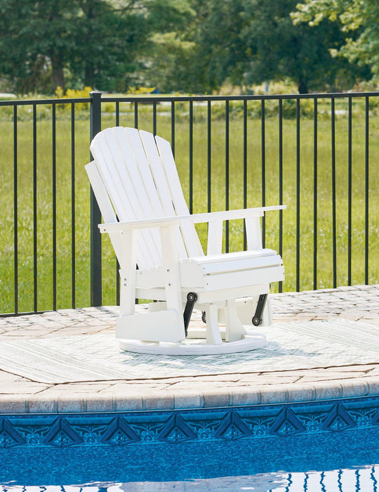 Hyland wave Outdoor Swivel Glider Chair Outdoor Dining Chair Ashley Furniture