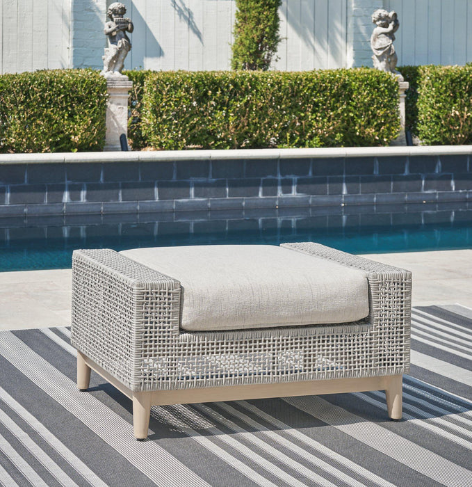 Seton Creek Outdoor Ottoman with Cushion Outdoor Ottoman Ashley Furniture