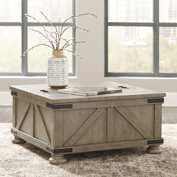 Aldwin Coffee Table With Storage Cocktail Table Ashley Furniture