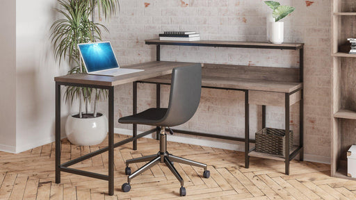 Arlenbry Home Office L-Desk with Storage Desk Ashley Furniture