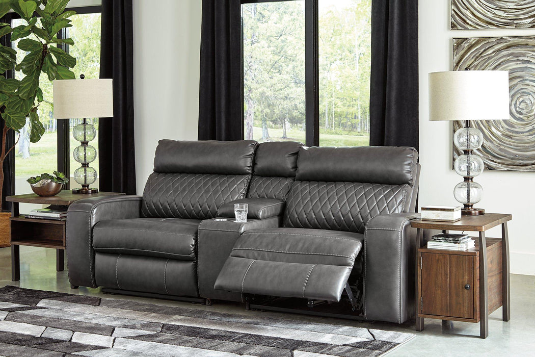 Samperstone Power Reclining Sectional Sectional Ashley Furniture