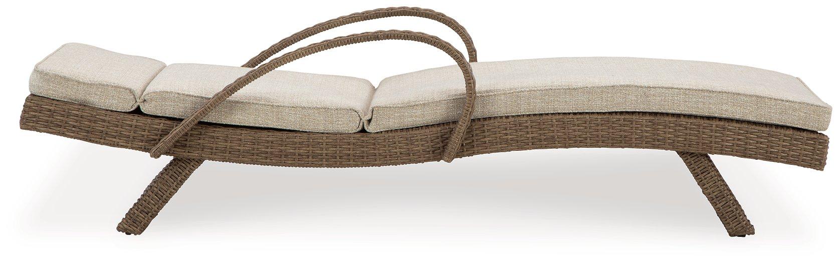 Beachcroft Outdoor Chaise Lounge with Cushion Outdoor Seating Ashley Furniture