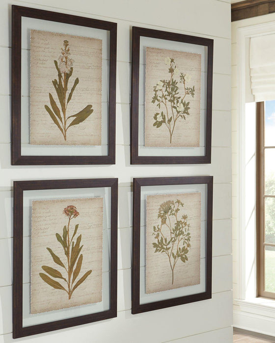 Dyani Wall Art (Set of 4) Wall Art Ashley Furniture