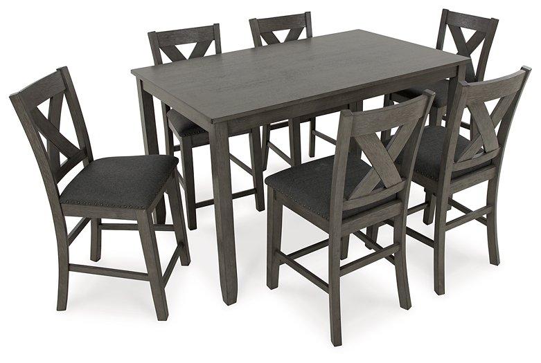 Caitbrook Counter Height Dining Table and Bar Stools (Set of 7) Counter Height Table Ashley Furniture