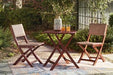 Safari Peak Outdoor Table and Chairs (Set of 3) Outdoor Dining Table Ashley Furniture