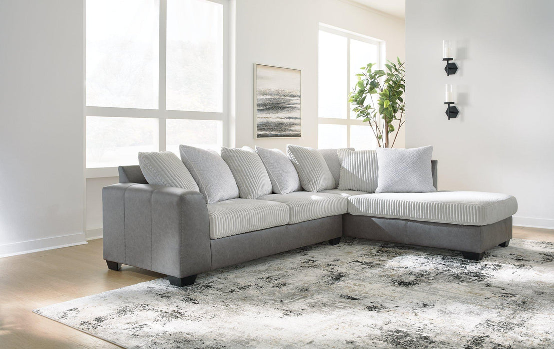 Clairette Court Sectional with Chaise Sectional Ashley Furniture