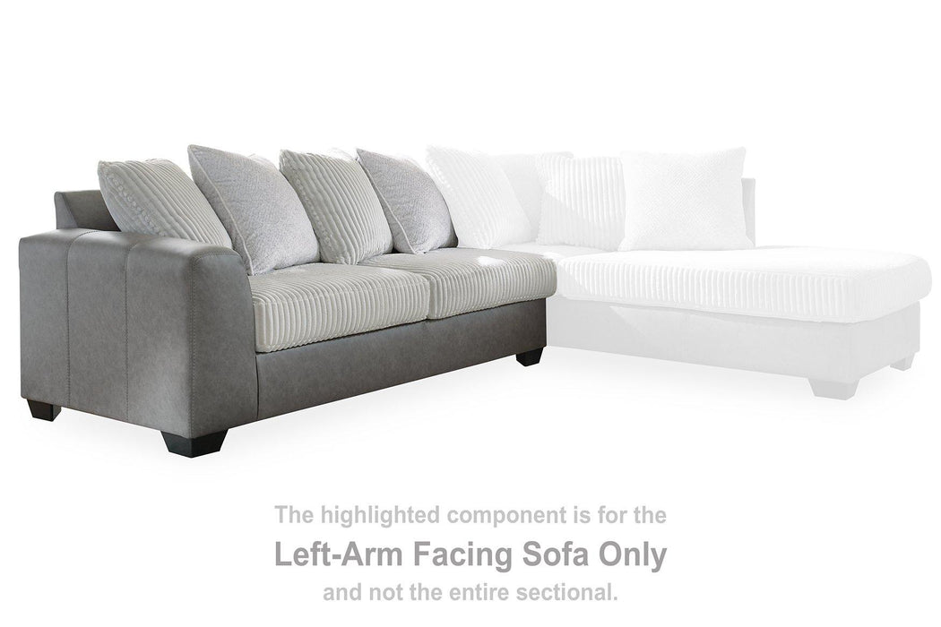 Clairette Court Sectional with Chaise Sectional Ashley Furniture