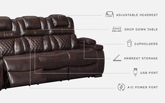 Warnerton Power Reclining Sofa Sofa Ashley Furniture