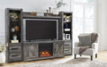 Wynnlow 4-Piece Entertainment Center with Electric Fireplace Entertainment Center Ashley Furniture