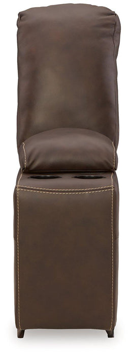 Dunleith Power Reclining Loveseat with Console - Dayton Discount Furniture