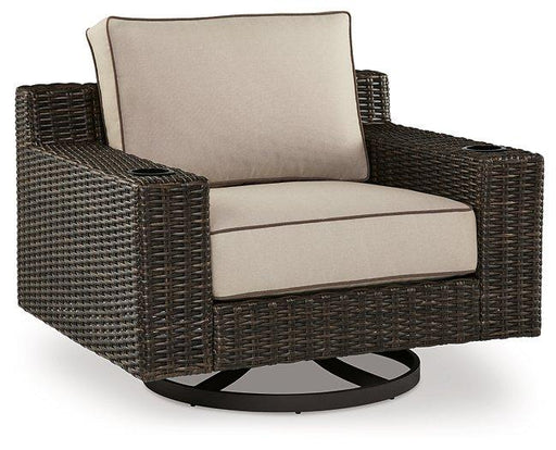 Coastline Bay Outdoor Swivel Lounge with Cushion Outdoor Seating Ashley Furniture