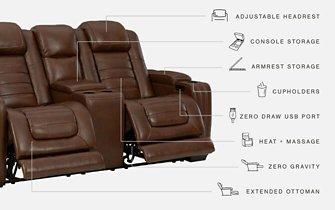 Backtrack Power Reclining Loveseat Loveseat Ashley Furniture