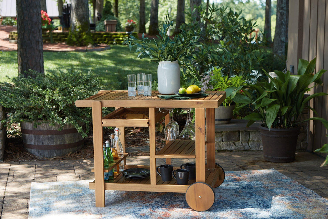 Kailani Serving Cart Outdoor Serving Cart Ashley Furniture