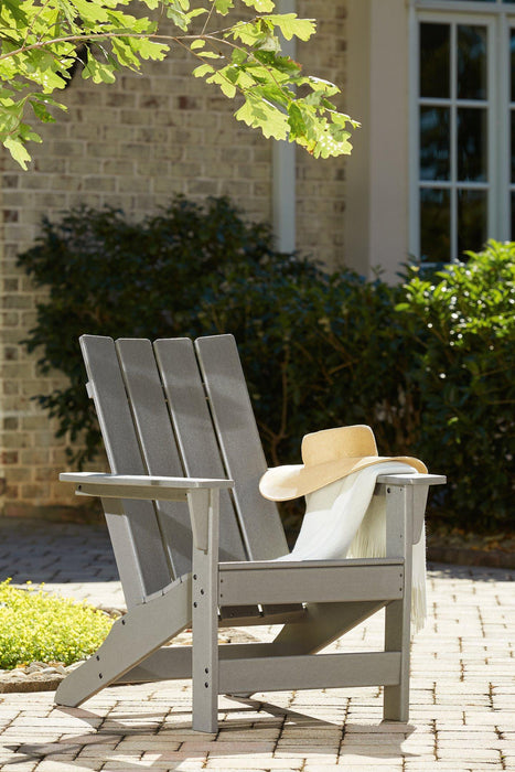 Visola Outdoor Adirondack Chair Set with End Table Outdoor Seating Set Ashley Furniture