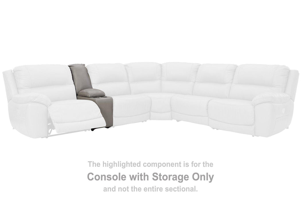 Dunleith 3-Piece Power Reclining Sectional Loveseat with Console Loveaseat Ashley Furniture