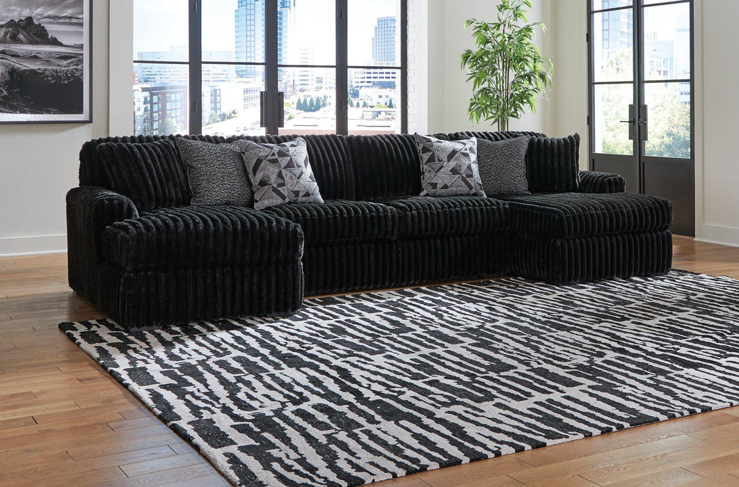 Midnight-Madness Sectional with Chaise - Dayton Discount Furniture
