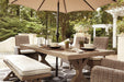 Beachcroft Dining Table with Umbrella Option Outdoor Dining Table Ashley Furniture