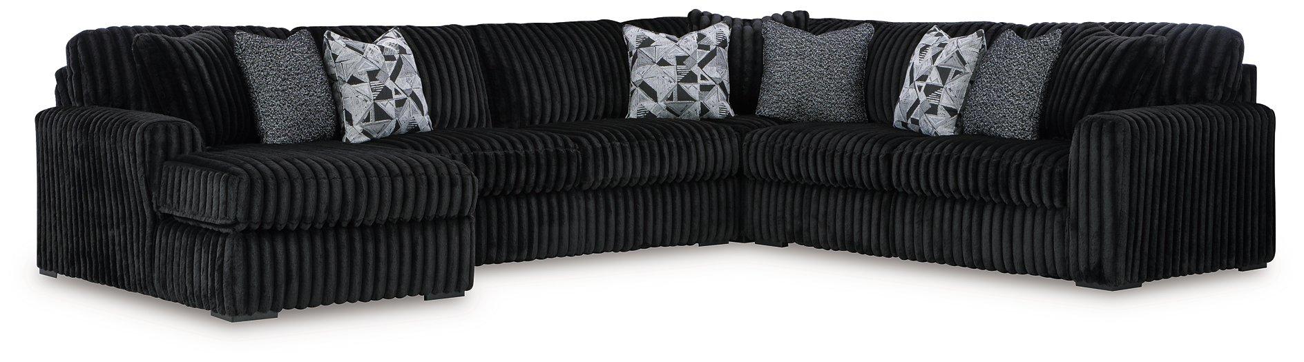 Midnight-Madness Sectional with Chaise Sectional Ashley Furniture