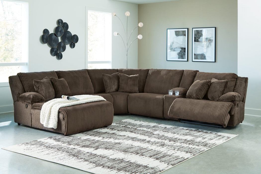 Top Tier Reclining Sectional with Chaise Sectional Ashley Furniture