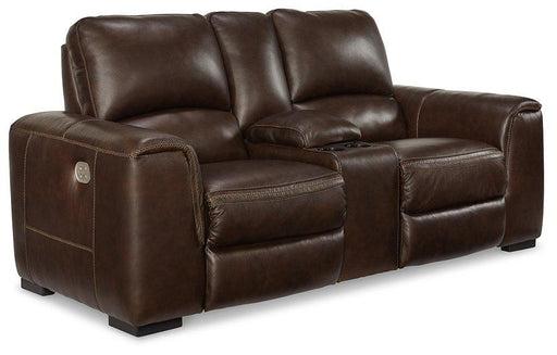 Alessandro Power Reclining Loveseat with Console - Dayton Discount Furniture