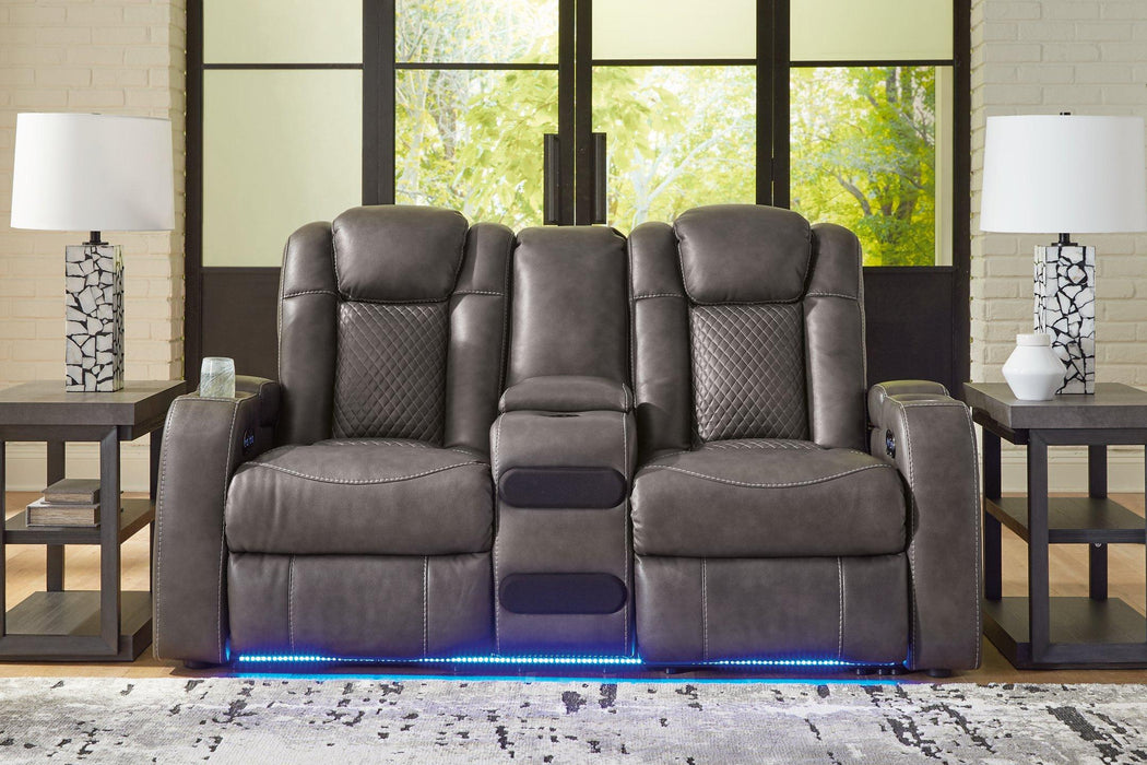 Fyne-Dyme Power Reclining Loveseat with Console Loveseat Ashley Furniture