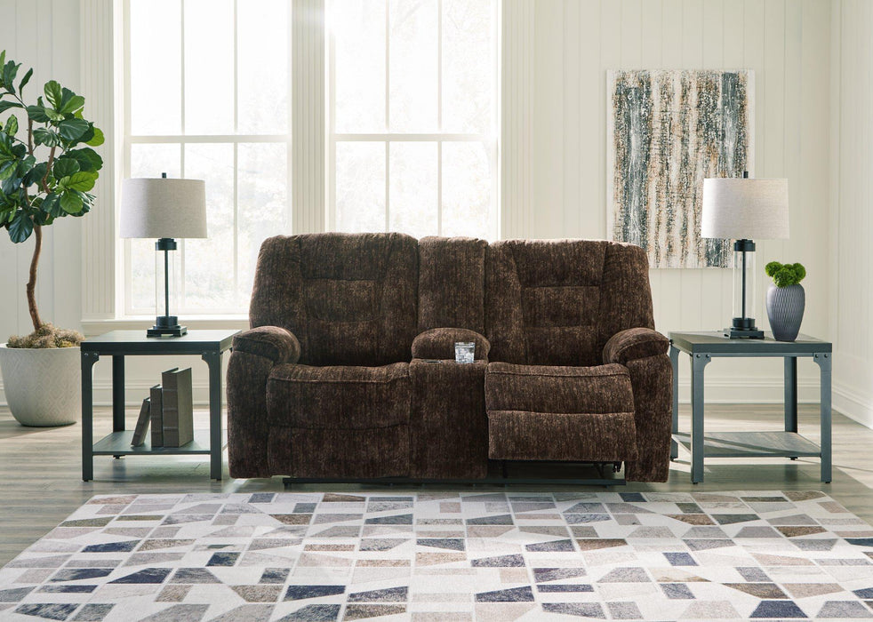 Soundwave Reclining Loveseat with Console Loveseat Ashley Furniture