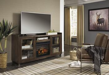 Starmore 70" TV Stand with Electric Fireplace Entertainment Center Ashley Furniture