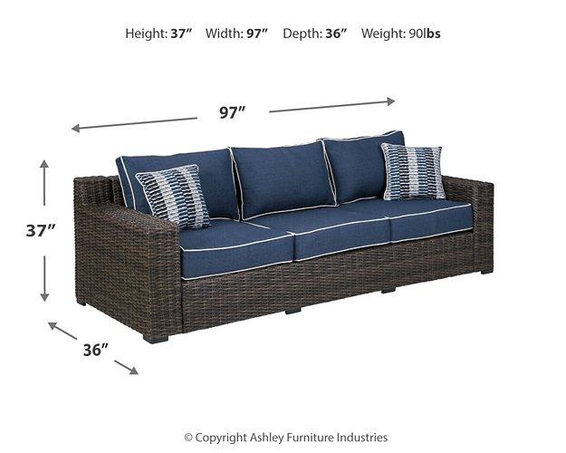 Grasson Lane Sofa with Cushion Outdoor Seating Ashley Furniture