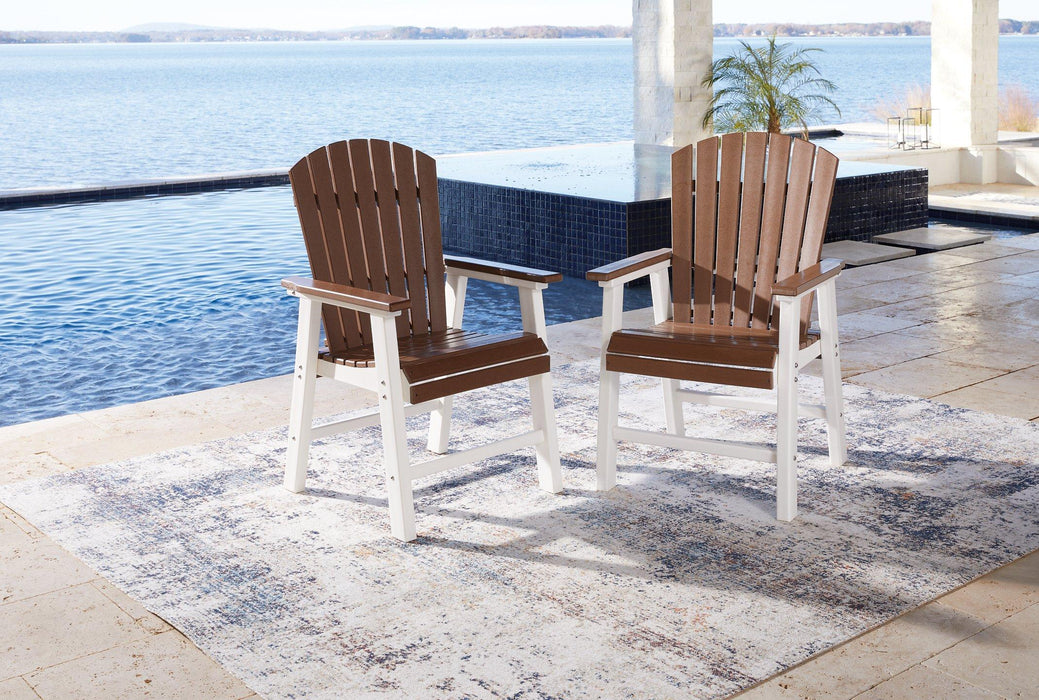 Genesis Bay Outdoor Dining Arm Chair (Set of 2) Outdoor Dining Chair Ashley Furniture