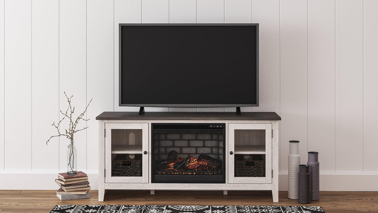 Dorrinson 60" TV Stand with Electric Fireplace TV Stand Ashley Furniture