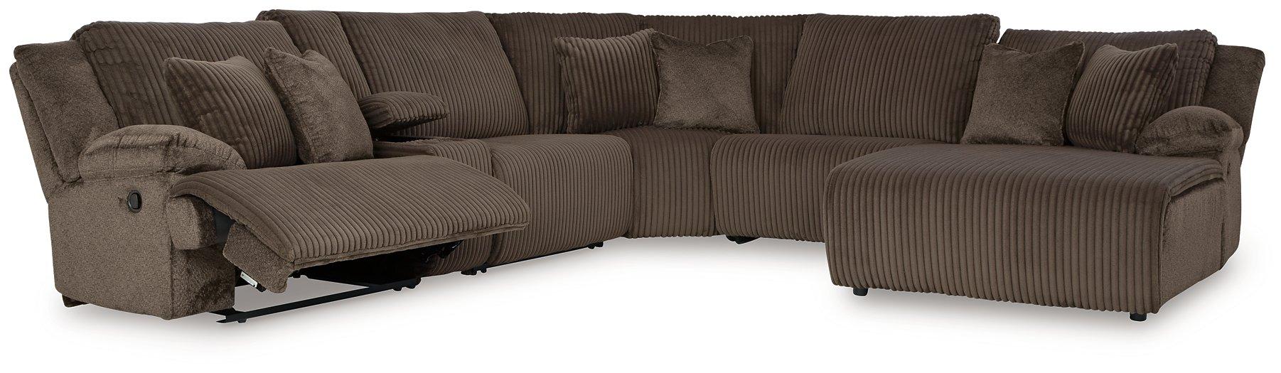 Top Tier Reclining Sectional with Chaise Sectional Ashley Furniture