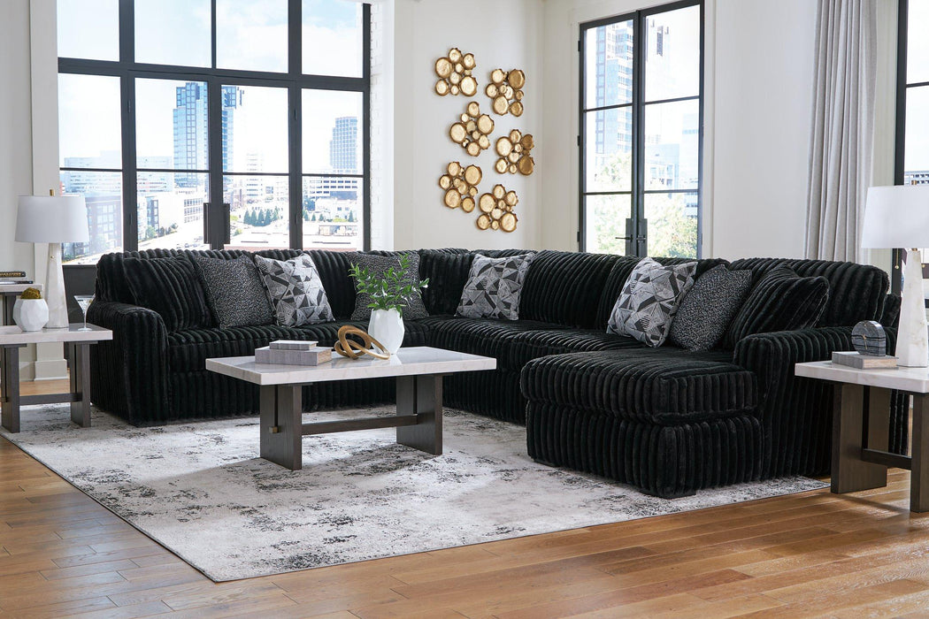 Midnight-Madness Sectional with Chaise Sectional Ashley Furniture