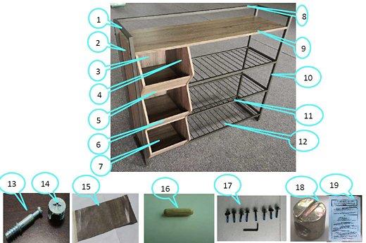 Maccenet Shoe Rack Bookcase Ashley Furniture