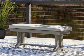 Visola Bench with Cushion Outdoor Dining Bench Ashley Furniture