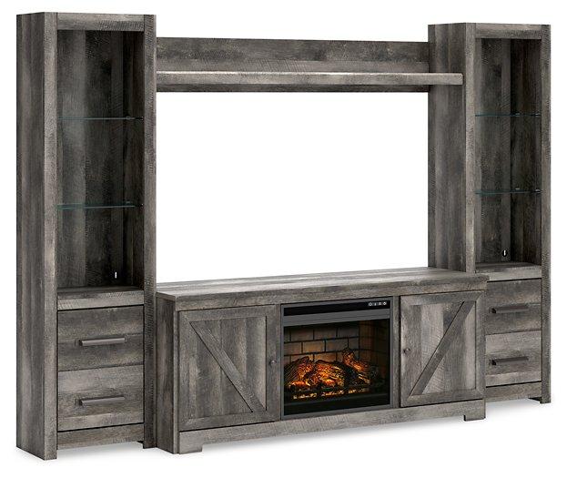 Wynnlow 4-Piece Entertainment Center with Electric Fireplace Entertainment Center Ashley Furniture