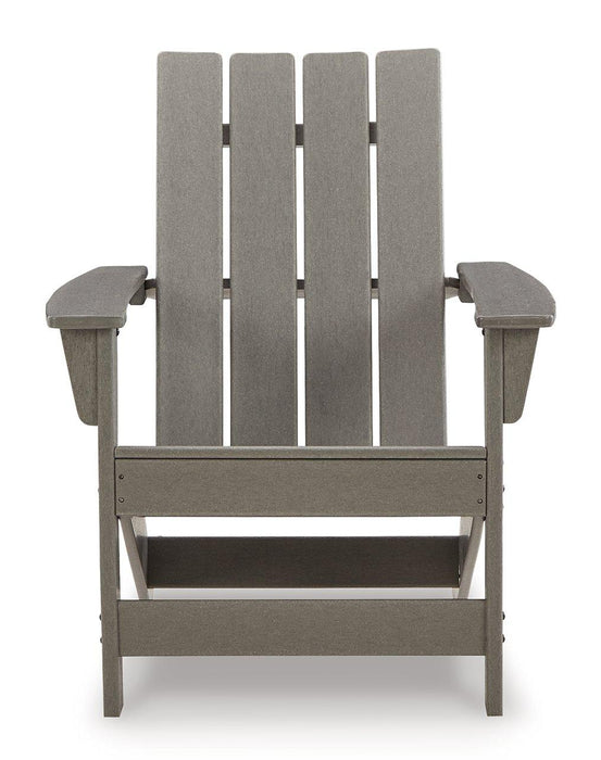 Visola Outdoor Adirondack Chair Set with End Table Outdoor Seating Set Ashley Furniture