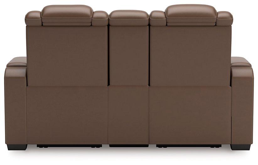 High Impact Power Reclining Loveseat with Console Loveseat Ashley Furniture