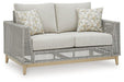 Seton Creek Outdoor Loveseat with Cushion Outdoor Seating Ashley Furniture