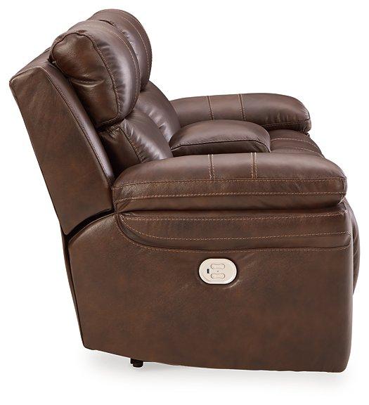 Edmar Power Reclining Loveseat with Console Loveseat Ashley Furniture