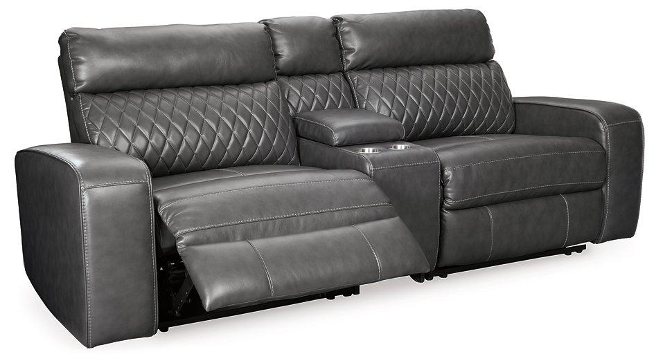 Samperstone Power Reclining Sectional Sectional Ashley Furniture