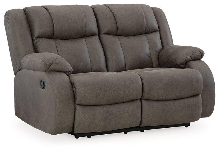 First Base Reclining Loveseat Loveseat Ashley Furniture