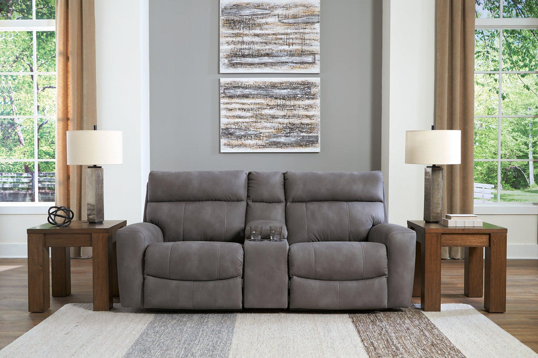 Next-Gen DuraPella Power Reclining Sectional Loveseat with Console Sectional Ashley Furniture