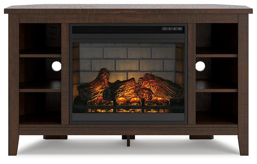 Camiburg Corner TV Stand with Electric Fireplace TV Stand Ashley Furniture