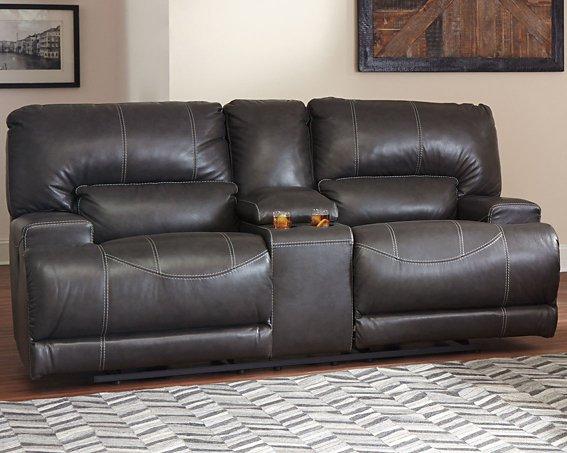 McCaskill Power Reclining Loveseat with Console Loveseat Ashley Furniture